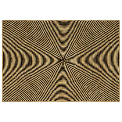 Vidaxl gebied tapijt zwart 200 x 290 cm jute