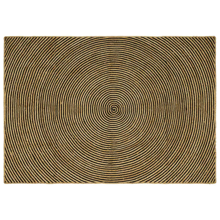 Vidaxl gebied tapijt zwart 200 x 290 cm jute