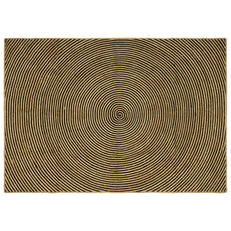 Vidaxl vloerkleed natuurlijk en zwart 240 x 340 cm jute