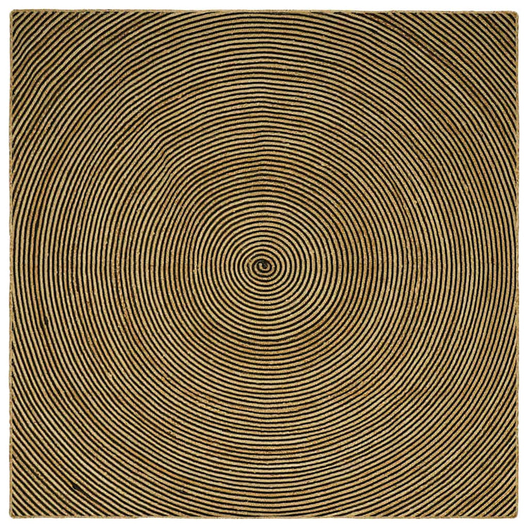 Vidaxl gebied tapijt zwart 300 x 300 cm jute