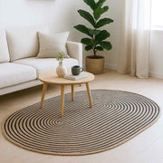 Vidaxl gebied tapijt naturel en zwart 205 x 305 cm jute - afbeelding 2