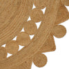 Vidaxl tapijt bruin ø 180 cm jute