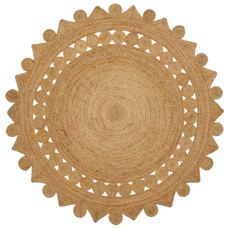 Vidaxl tapijt bruin ø 180 cm jute