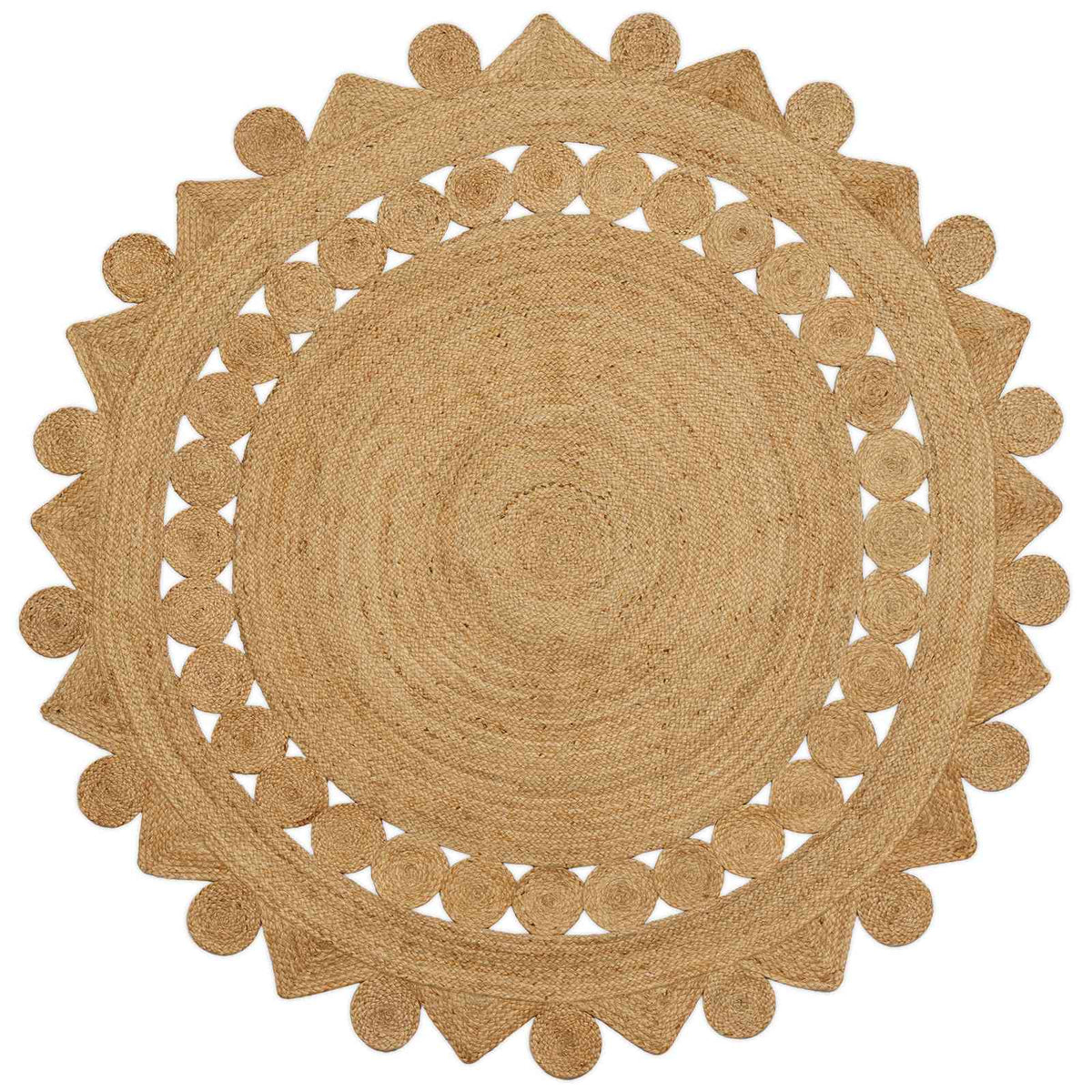 Vidaxl tapijt bruin ø 240 cm jute