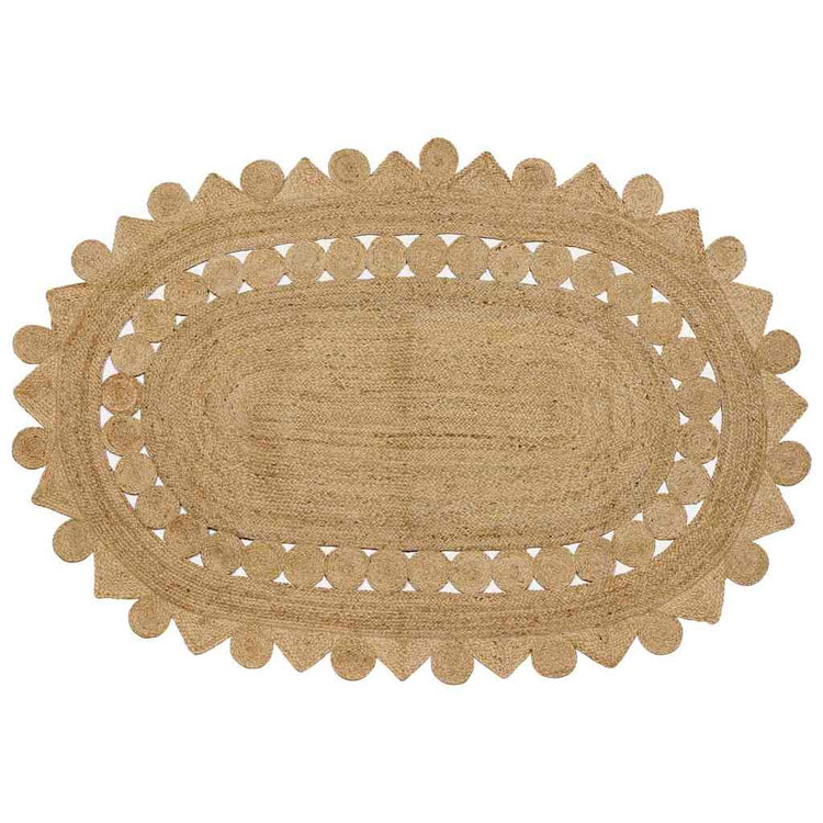 Vidaxl gebied tapijt naturel 205 x 305 cm jute