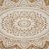 Vidaxl jute tapijt bloemen naturel 100 x 152 cm jute