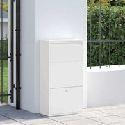 Vidaxl pakket inwerp box met opslag met slot wit 44 x 22 x 82 cm staal - afbeelding 3