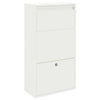 Vidaxl pakket inwerp box met opslag met slot wit 44 x 22 x 82 cm staal