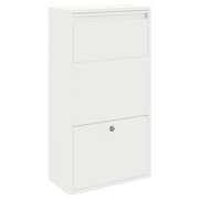Vidaxl pakket inwerp box met opslag met slot wit 44 x 22 x 82 cm staal - afbeelding 2