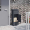 Vidaxl pakket inwerp box met slot antraciet 44,5 x 29 x 110,5 cm staal