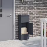 Vidaxl pakket inwerp box met slot antraciet 44,5 x 29 x 110,5 cm staal - afbeelding 1