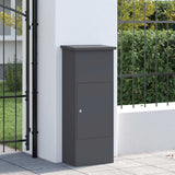 Vidaxl pakket inwerp box met slot antraciet 44,5 x 29 x 110,5 cm staal - afbeelding 3