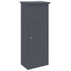 Vidaxl pakket inwerp box met slot antraciet 44,5 x 29 x 110,5 cm staal