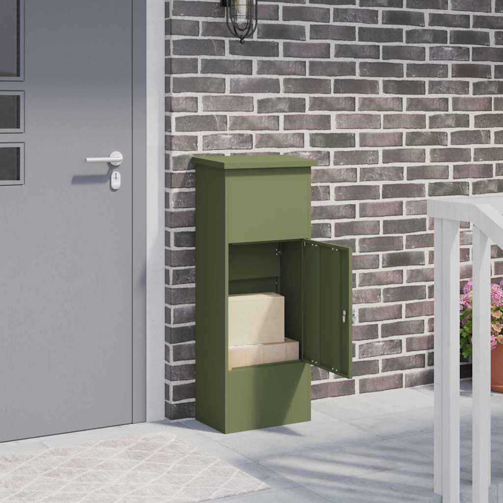 Vidaxl pakket inwerp box olijfgroen 44,5 x 29 x 110,5 cm staal