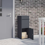 Vidaxl pakket inwerp box met opslag antraciet 41 x 38 x 103 cm staal - afbeelding 1