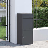 Vidaxl pakket inwerp box met opslag antraciet 41 x 38 x 103 cm staal - afbeelding 3