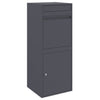 Vidaxl pakket inwerp box met opslag antraciet 41 x 38 x 103 cm staal