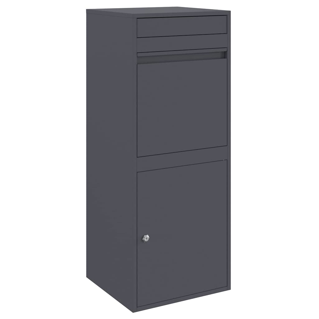 Vidaxl pakket inwerp box met opslag antraciet 41 x 38 x 103 cm staal