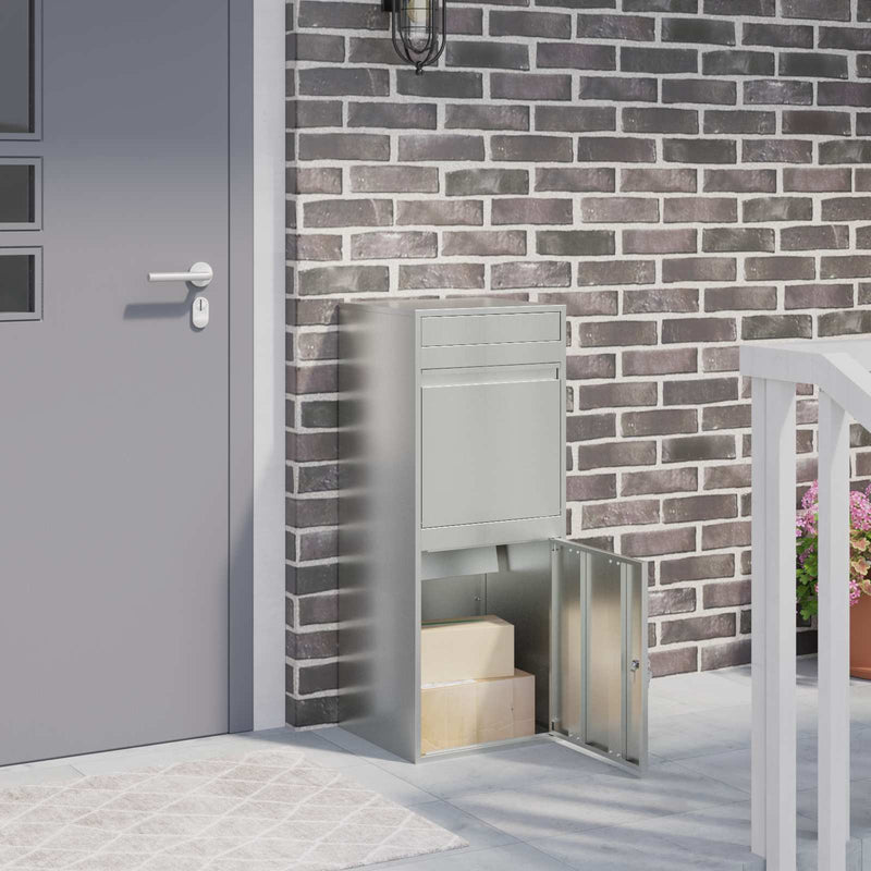 Vidaxl pakket inwerp box zilver 41 x 38 x 103 cm gegalvaniseerd staal