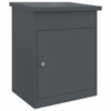 Vidaxl pakket inwerp box met opslag antraciet 47,5 x 38 x 59 cm staal