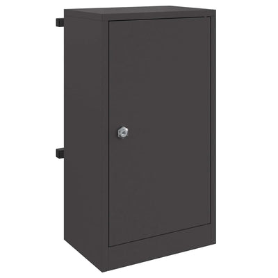 Vidaxl brievenbus met opslag met de deur zwart 30 x 20 x 55 cm staal