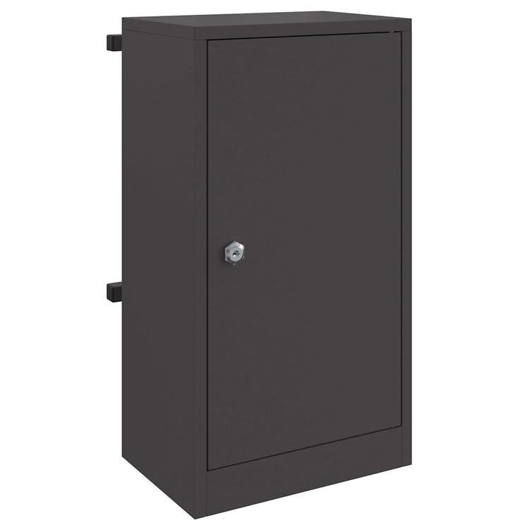 Vidaxl brievenbus met opslag met de deur zwart 30 x 20 x 55 cm staal