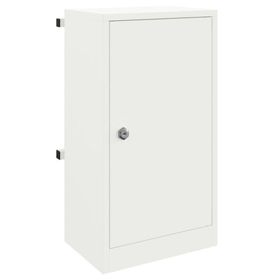 Vidaxl brievenbus met opslag met de deur wit 30 x 20 x 55 cm staal