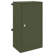 Vidaxl brievenbus met opslag met slot olijfgroen 30 x 20 x 55 cm staal - afbeelding 2