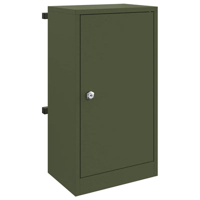 Vidaxl brievenbus met opslag met slot olijfgroen 30 x 20 x 55 cm staal