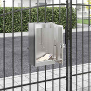 Vidaxl brievenbus met opslag zilver 30 x 20 x 55 cm roestvrij staal - afbeelding 1