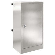 Vidaxl brievenbus met opslag zilver 30 x 20 x 55 cm roestvrij staal - afbeelding 2