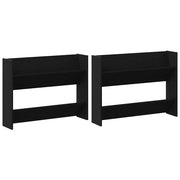 Vidaxl schoenenkast 2 st 83 x 18 x 60 cm bewerkt hout zwart eiken - afbeelding 2