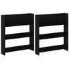 Vidaxl schoenenkast 2 pcs zwart eiken 85 x 18 x 90 cm bewerkt hout