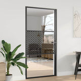 Vidaxl glazen deur 102,5 x 3,5 x 201,5 cm aluminium zwart - afbeelding 1
