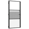 Vidaxl glazen deur fretwerk zwart 76 x 3.5 x 201.5 cm aluminium