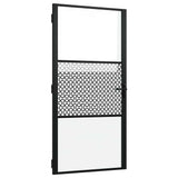Vidaxl glazen deur 102,5 x 3,5 x 201,5 cm aluminium zwart - afbeelding 2
