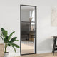 Vidaxl glazen deur 76 x 3,5 x 201,5 cm aluminium zwart