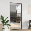 Vidaxl glazen deur gestreept zwart 76 x 3.5 x 201.5 cm aluminium