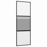 Vidaxl glazen deur 76 x 2 x 205 cm aluminium zwart - afbeelding 2