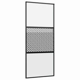 Vidaxl glazen deur 90 x 2 x 205 cm aluminium zwart - afbeelding 2