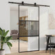 Vidaxl glazen deur 102,5 x 2 x 205 cm aluminium zwart