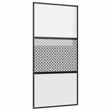 Vidaxl glazen deur 102,5 x 2 x 205 cm aluminium zwart - afbeelding 2