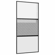 Vidaxl glazen deur 102,5 x 2 x 205 cm aluminium zwart - afbeelding 2
