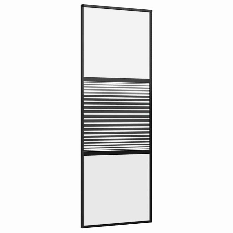Vidaxl glazen deur 76 x 2 x 205 cm aluminium zwart