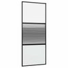 Vidaxl glazen deur gestreept zwart 90 x 2 x 205 cm aluminium
