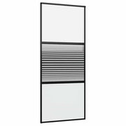 Vidaxl glazen deur 90 x 2 x 205 cm aluminium zwart - afbeelding 2