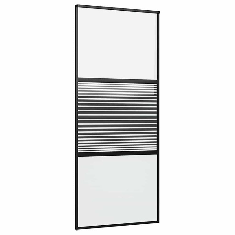 Vidaxl glazen deur 90 x 2 x 205 cm aluminium zwart