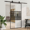 Vidaxl glazen deur gestreept zwart 90 x 2 x 205 cm aluminium