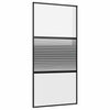Vidaxl glazen deur gestreept zwart 90 x 2 x 205 cm aluminium