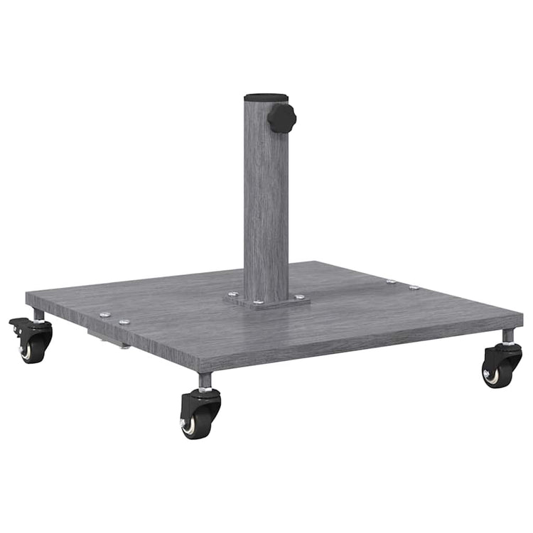 Vidaxl parasolvoet 26.75 kg donkergrijze houtlook vierkant verstelbaar